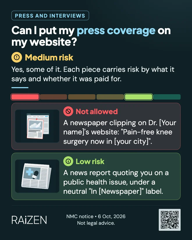 Can I put my press coverage on my website?